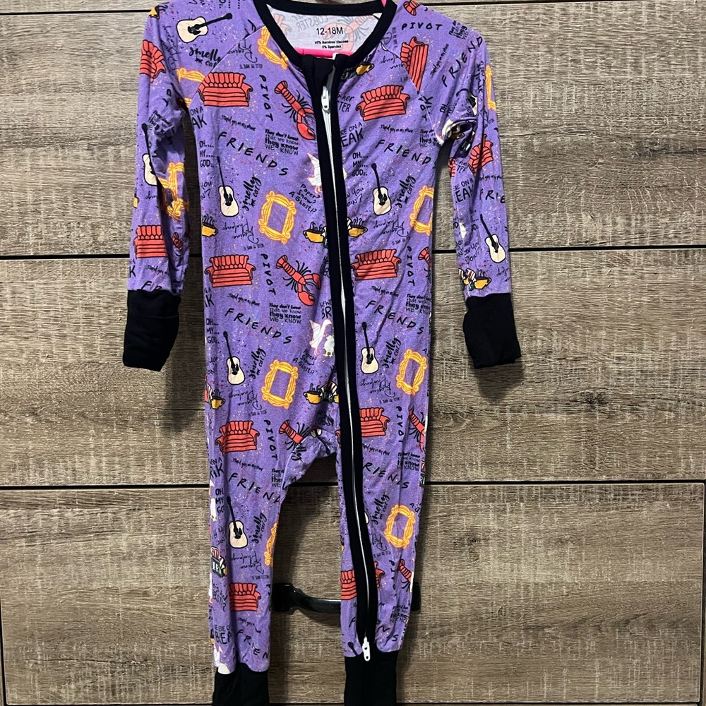 Purple Friends Themed Kids One Piece